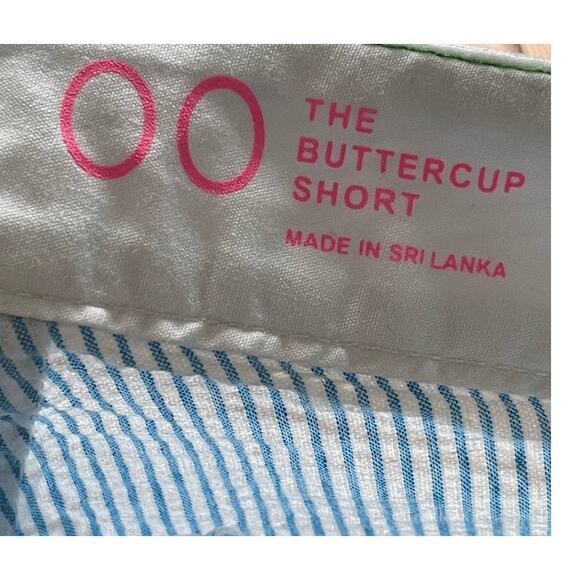 Lilly Pulitzer Buttercup Scalloped Seersucker Blue Stripe Shorts Size 00 NEW - Picture 5 of 5